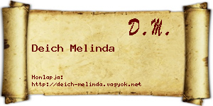 Deich Melinda névjegykártya